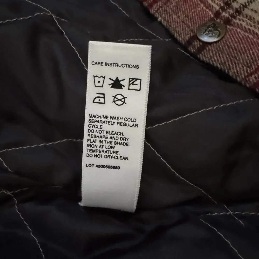 Legendary Whitetails Men’s XL Plaid Hooded Flannel Shirt Jacket Quilted Lined